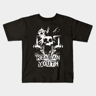 reagan youth skeleton punk Kids T-Shirt